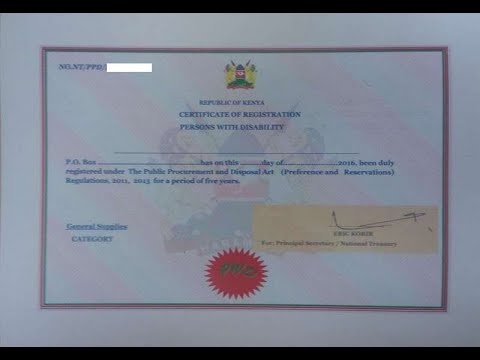 Disability Certificate